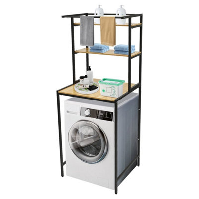  - Washer And Dryer Storage Shelf Three-Tier Bathroom Space Saving Organizer Rack