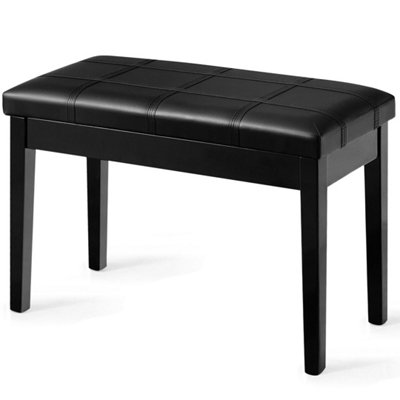  - Dual Padded Piano Bench Seat With Storage Compartment