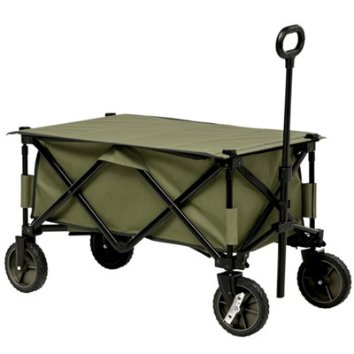  - Folding Wagon Garden Cart Collapsible Camping Trolley