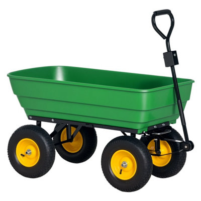  - 125L Garden Cart Trolley Dump Wheelbarrow Trailer Truck