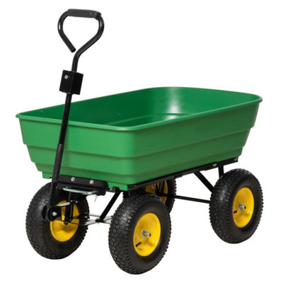  - 125L Garden Cart Trolley Dump Wheelbarrow Trailer Truck