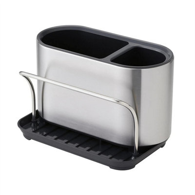  - Sink Organiser Caddy Stainless Steel Anti Slip With Multi Compartments