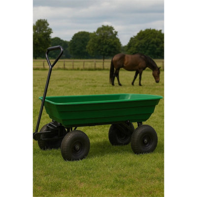 75L Tipping Garden Cart 300 Kg Wheelbarrow Dump Trolley Utility Truck Trailer from B&Q