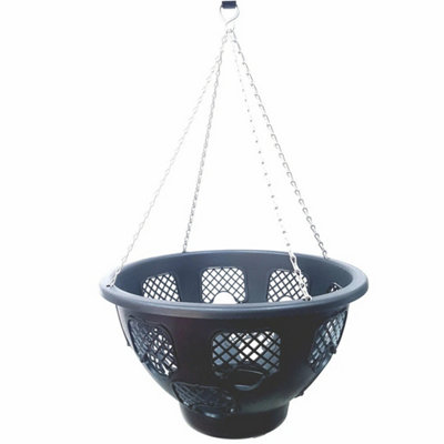 Hanging Baskets 14" Black Original Plantopia Easy Fill Pack Of 4 from B&Q