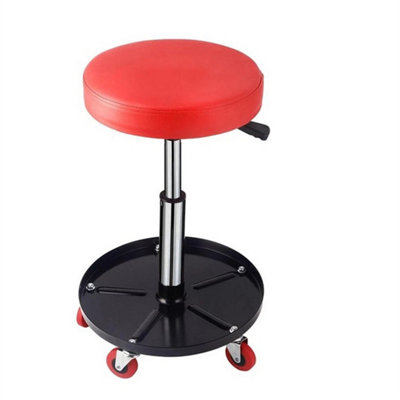  - Adjustable Mechanics Rolling Creeper Seat Stool Tool Storage Tray Shop Garage