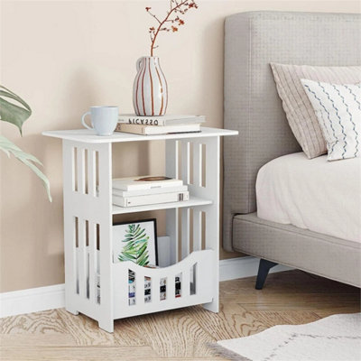 Small Square  Bedside Table Cabinet Side End Coffee Tea Table Nightstand Storage Shelf from B&Q