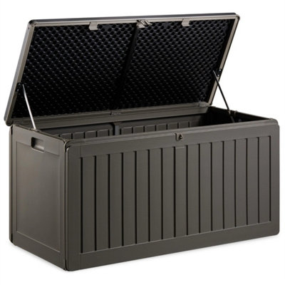 270L Garden Storage Box  Lockable Weatherproof Outdoor Utility Chest from B&Q