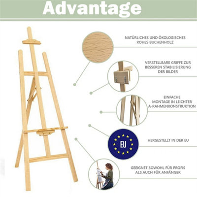 Studio Easel Art Craft Display Easels Wood Wooden Painting Canvas Stand Craft from B&Q