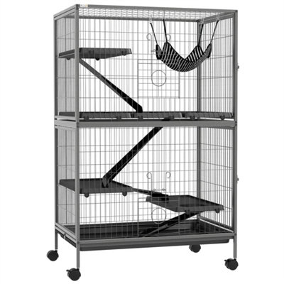 Small Animal Cages For Chinchilla Ferret Kitten On Wheels W/ Hammock Tray from B&Q