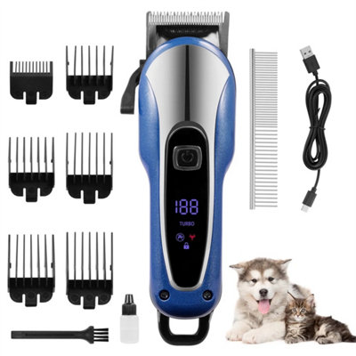 Pro Silent Pet Clippers Cordless Dog Clipper Hair Shaver Grooming Trimmer Kit from B&Q