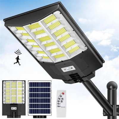 Outdoor Solar Street Light Motion Sensor Commercial Dusk To Dawn Big Flood Lamp from B&Q