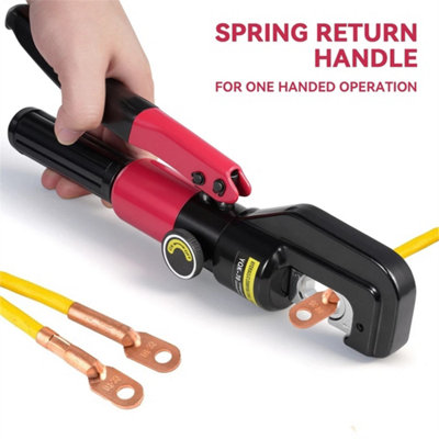 16 Ton 8 Dies Hydraulic Crimper Crimping Tool Wire Battery Cable Lug Terminal from B&Q