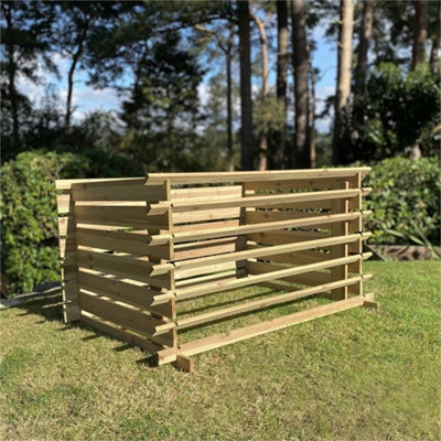 Wooden Slatted Garden Composter Wood Compost Bin (65Cm X 120Cm) from B&Q