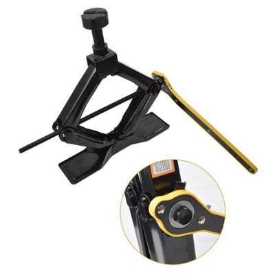 Big Base 2.0 Ton Scissor Jack Lift Wind Up+Crank Speed Handle For Car Van Garage from B&Q