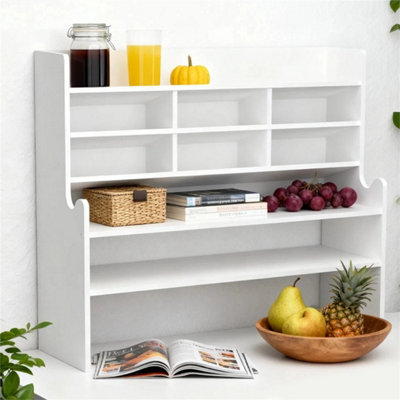 Desktop Bookshelf Organizer Office Desk Storage Shelf Rack Adjustable Length Diy from B&Q