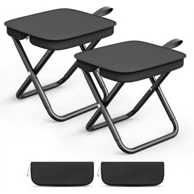 2X Foldable Stools Camping Chair Seat Portable Mini Outdoor Picnic Fishing Bbq from B&Q
