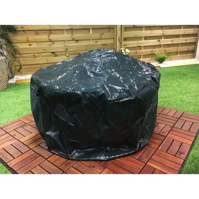 Green Round Fire Pit Cover 84Cm Heavy Duty Waterproof Bbq Outdoor Shield from B&Q