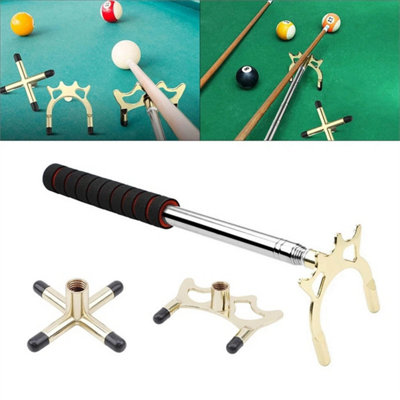 Billiards Pool Cue Stick Bridge Telescopic Snooker Cue Rest With Removable from B&Q