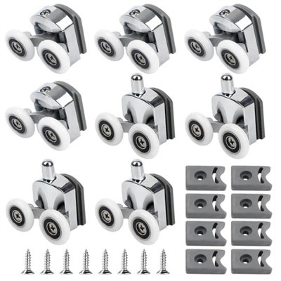 8X Twins Shower Screen Door Rollers Runners Wheels Replacement Parts 23mm from B&Q