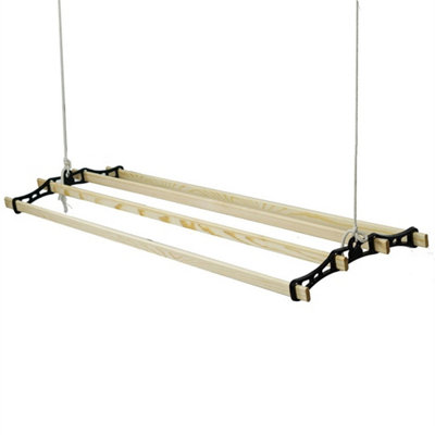 Edwardian Clothes Airer 4 Lath Cast Iron Victorian Ceiling Pulley Rack Dryer from B&Q