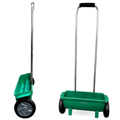 12L Fertiliser Spreader Grass Garden Lawn Soil Seed Diy Spreading Salt Grit Feed from B&Q