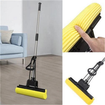 Sponge Mop Multi Surface Cleaner Pva Foam Replaceable Head Cleaning Floor Clean from B&Q