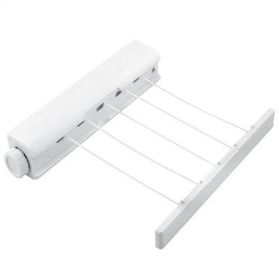 Retractable 18M 5 Line Laundry Airer Washing Line Clothes Dryer Wall Mounted from B&Q