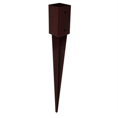 Fence Post Spike Holder 750mm X 75mm Support Rust Resistant Metal Stakes from B&Q