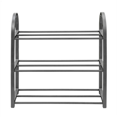 Shoe Rack Small Storage Shelf Organiser 3 Tier Compact Space Saving Stand Slim from B&Q