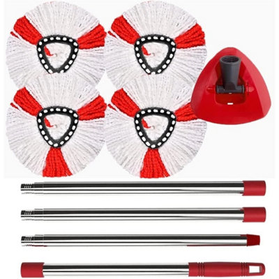  - Spin Mop Head ReplacementBaseHandle For Vileda Turbo Microfibre Mop Refills