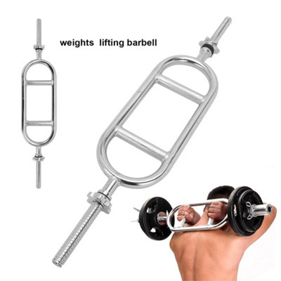 Weight Lifting Bar Triceps Bar Spinlock Fitness Grip Bicep Hammer Curl Dumbbells from B&Q