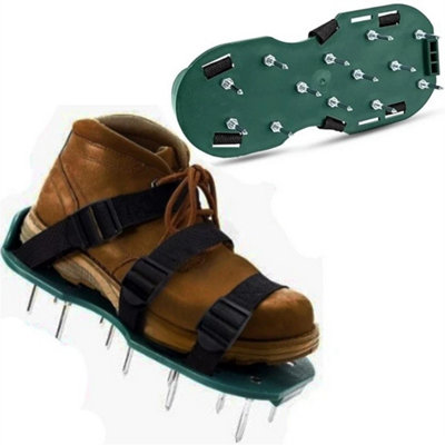 30 X 13Cm Spikes Pair Lawn Garden Grass Aerators Aerating Sandals Shoes from B&Q