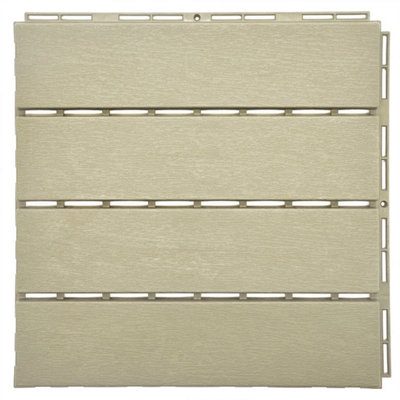 12  Beige Pcs Pvc Deck Tiles Garden Patio Balcony Outdoor Interlocking Decking Floors from B&Q