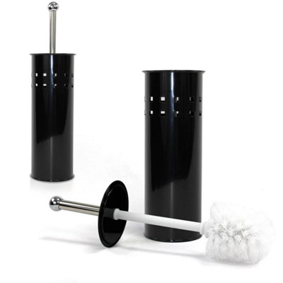 Black 3 Litre Bathroom Pedal Rubbish Waste Bin And Toilet Brush Holder Set from B&Q