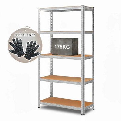 5 Tier Metal Shelf Storage Unit Shelving Shelves Racking Warehouse Rack Shed
