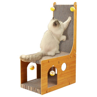 Cat Box Scratcher Scratching Board Pad Heavy Duty Corrugated Cardboard Kitten from B&Q