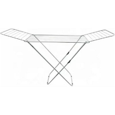 White Large 18M Winged Clothes Airer Laundry Horse Foldable Space Saving Dryer Rack from B&Q