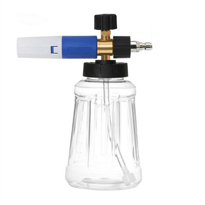 1L 1/4 Quick Release Snow Foam Lance Pressure Washer Gun Soap Cannon Bottle from B&Q
