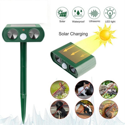 Solar Ultrasonic Garden Deterrent Animal Repeller Bird Cat Pest Fox Squirrels from B&Q