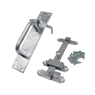 Galvanised Suffolk Thumb Gate Latch Catch Medium Duty Cottage Door Shed Garden from B&Q