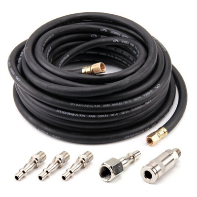 Auto Heavy Duty Accessories Rubber Air Compressor Hose Air Line 15M 1/4'' Bsp from B&Q