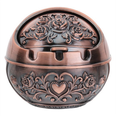  - Vintage Carved Windproof Ashtray