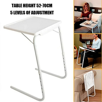 Adjustable Table Desk Portable Folding Table Tv Dinner Laptop Tray Sofa Bed from B&Q