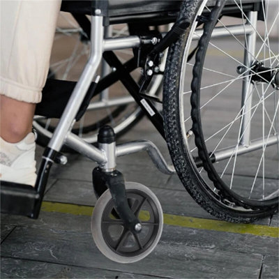 2Pcs Heavy Duty Solid Wheelchair Replacement Front Wheel Caster Wheelchairs Part from B&Q
