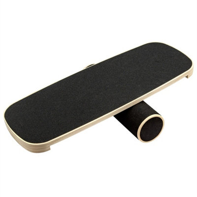  - Balance Board Trainer Wooden Yoga Pilates Fitness Trainer Board With Roller