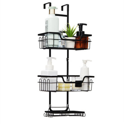 Over Door Hooks Hanging Organizer Holder Bathroom Shower Caddy Tidy Storage Rack from B&Q