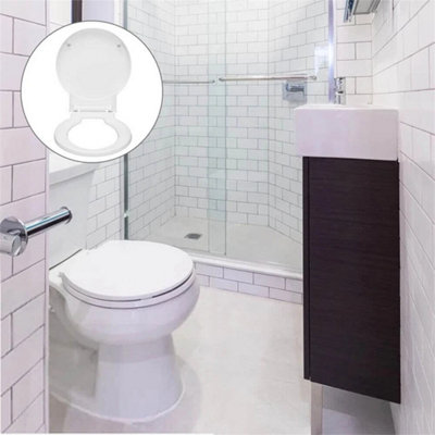  - Wc Toilet Seat Round Design Soft Close Top Fix Quick Release Hinge Easy Clean