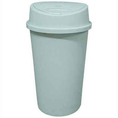 Sage Green Kitchen Bin Touch Top Bin Dustbin Rubbish Bin Kitchen Home Plastic from B&Q