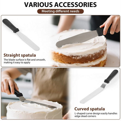 12'' Cake Turntable Aluminum Cake Revolving Stand Holder Cake Baking Decor Tools from B&Q