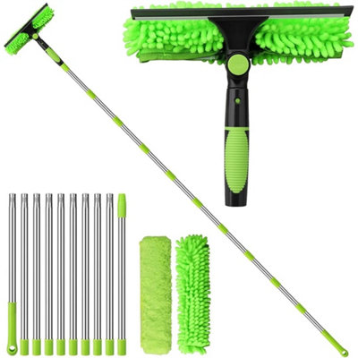 4.5M Telescopic Extendable Window Cleaner Equipment Glass Cleaning Squeegee from B&Q